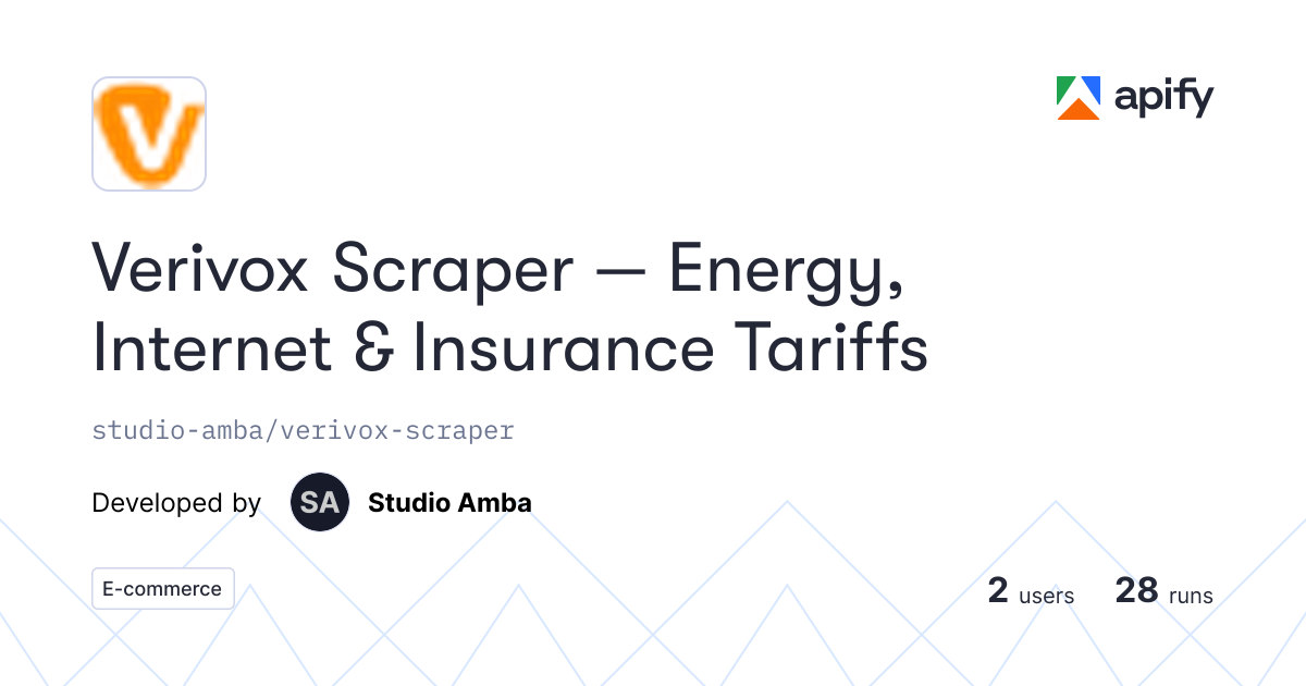 Verivox Scraper - German Energy & Tariff Comparison Data API in ...