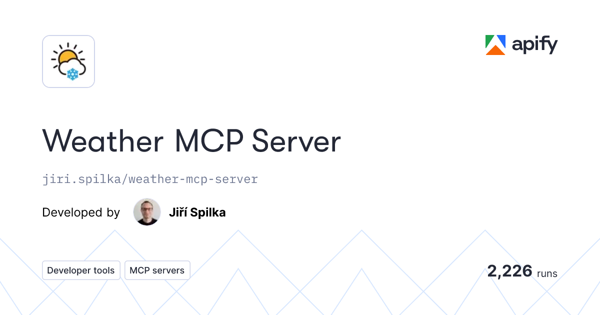 Weather MCP Server Apify Actor