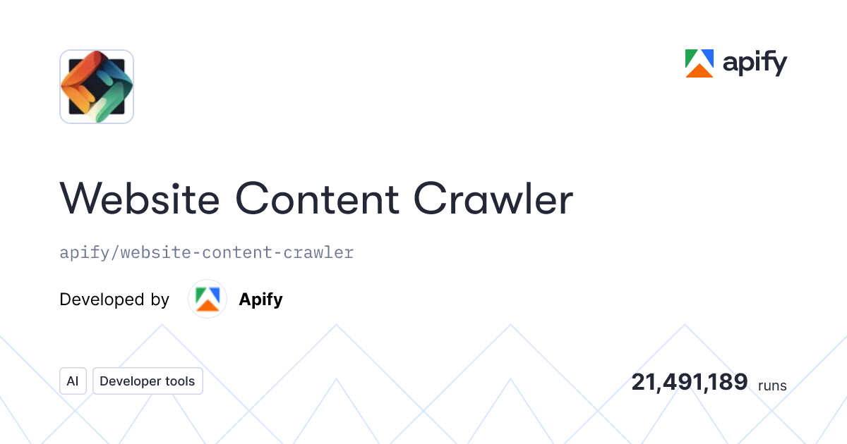 Apify Website Content Crawler