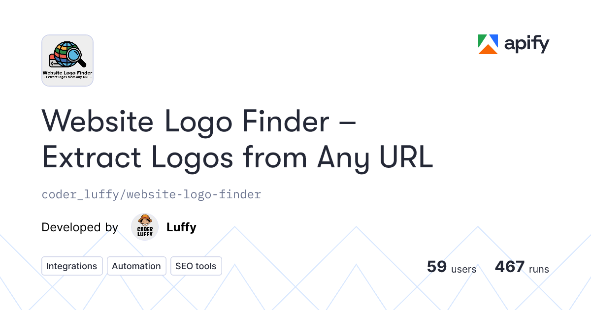 Website Logo Finder – Extract Logos from Any URL · Apify