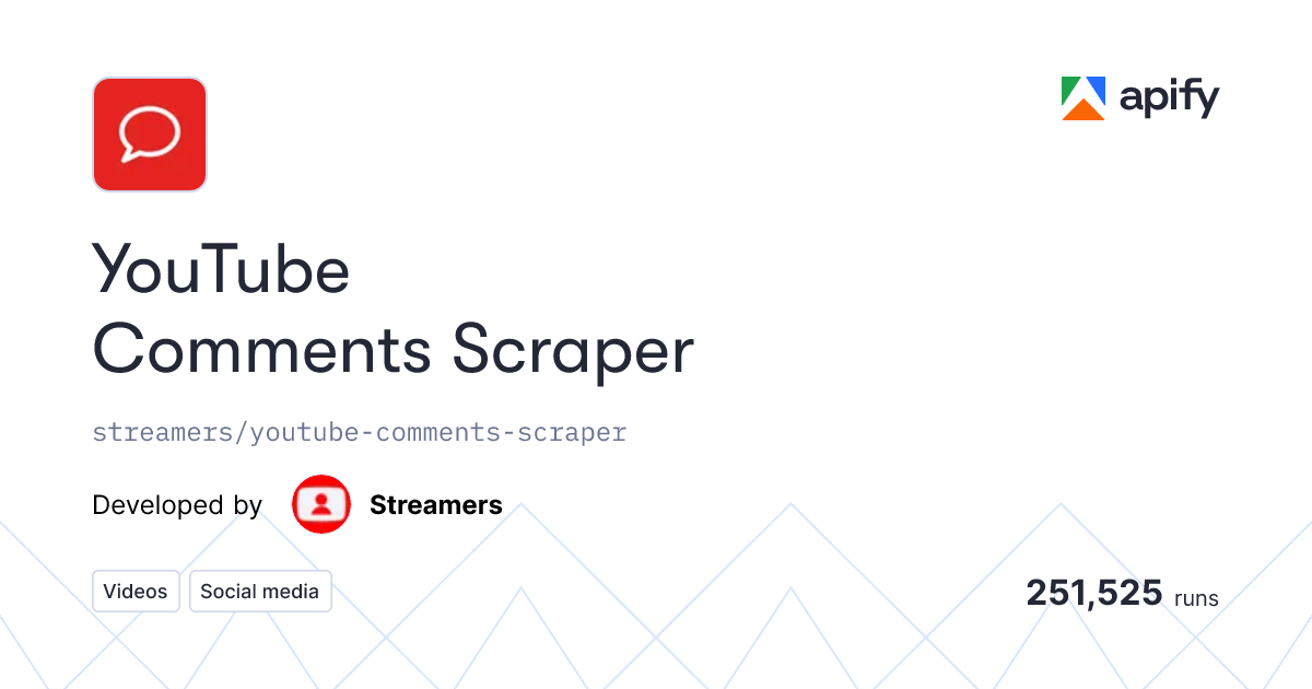 YouTube Comments Scraper