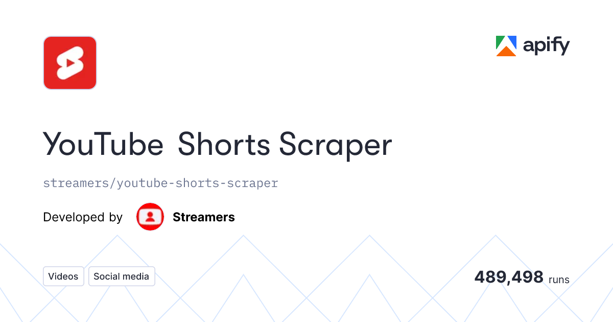 YouTube Shorts Scraper