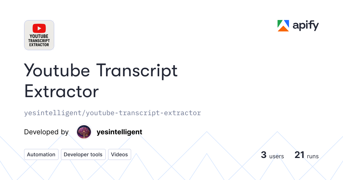 YouTube Transcript Extractor - Video to Text Converter API in Python ...