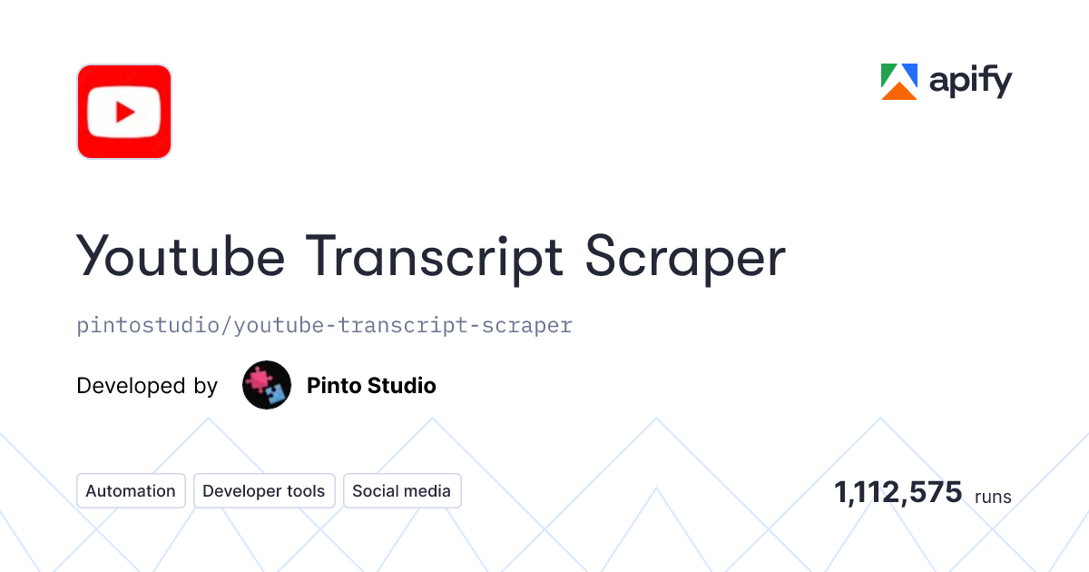 Youtube Transcript Scraper