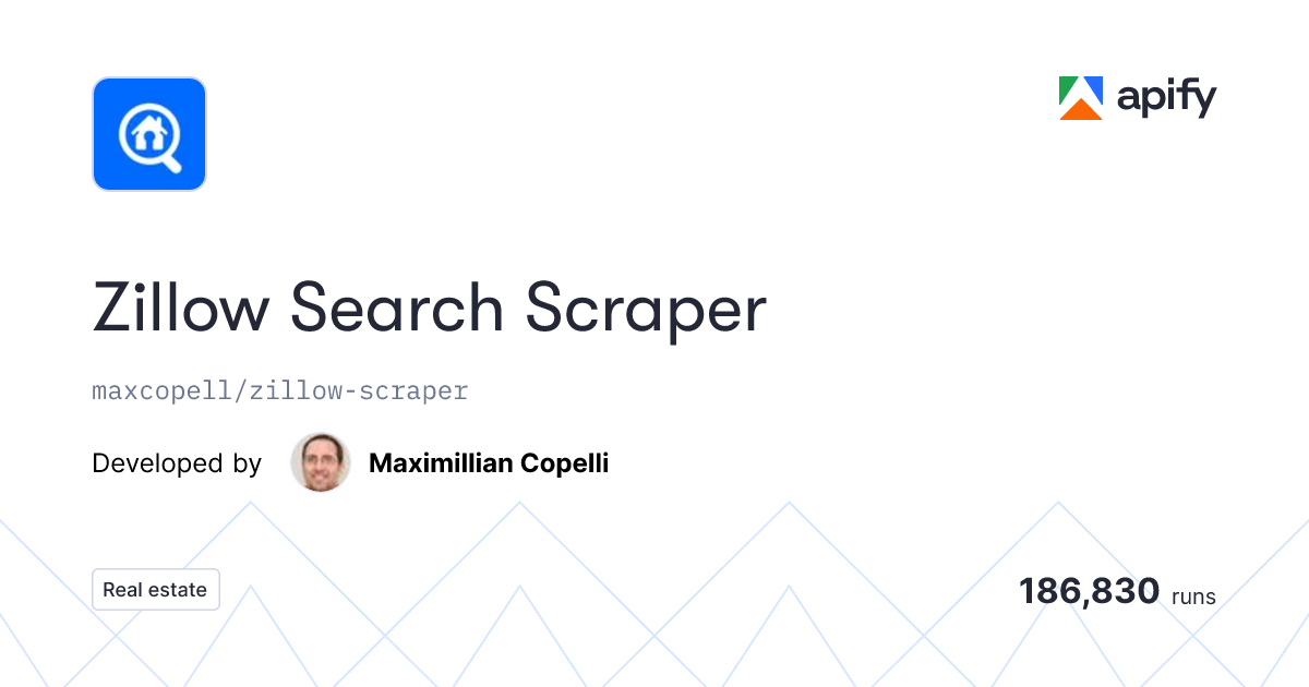 Zillow Search Scraper by maxcopell