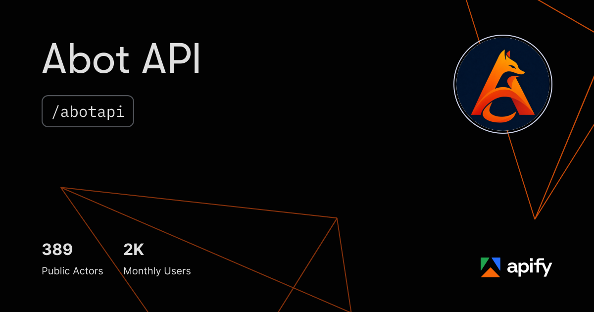 AbotAPI (abotapi) · Apify