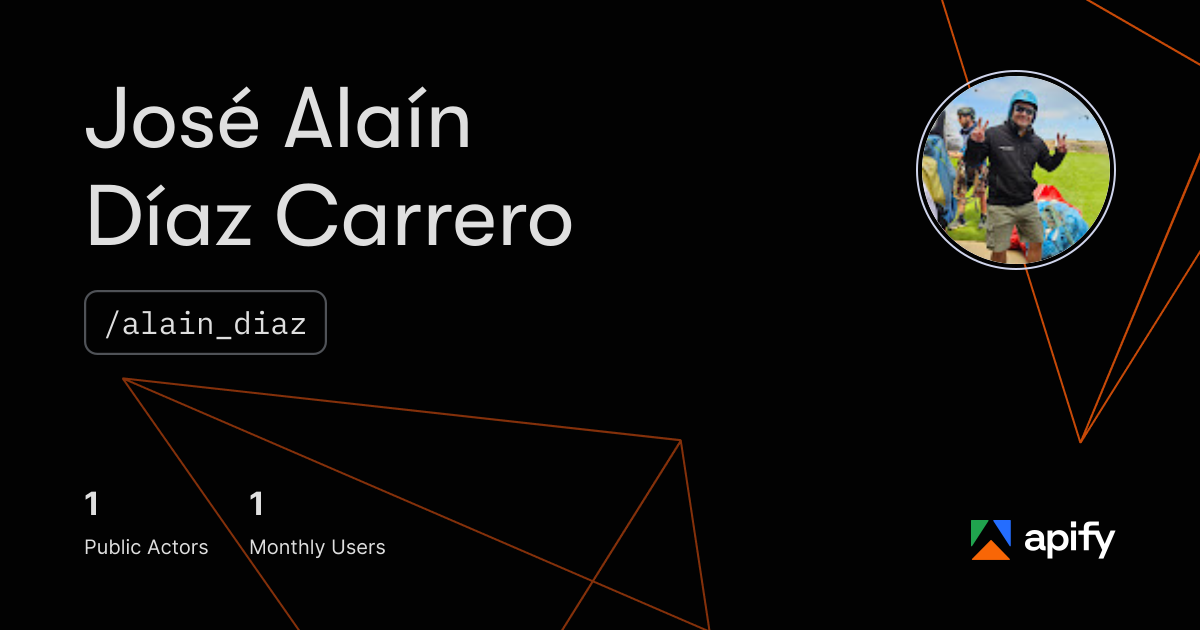 José Alaín Díaz Carrero (alain_diaz) · Apify