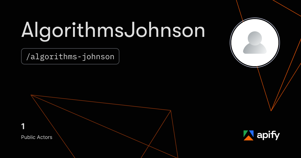 AlgorithmsJohnson (algorithms-johnson) · Apify