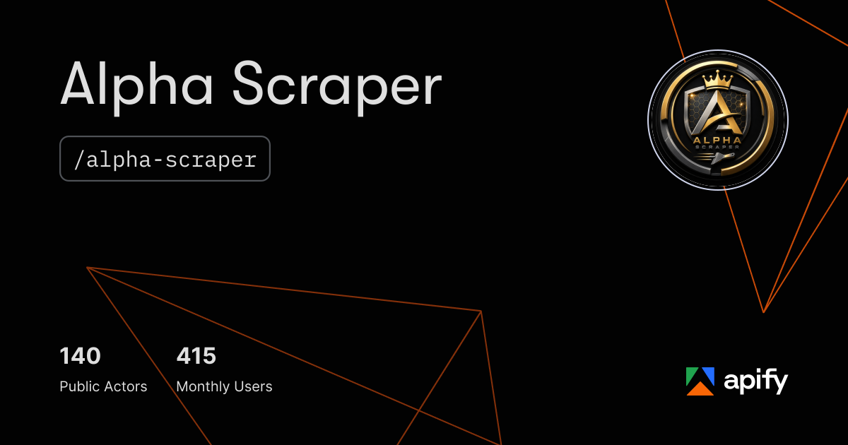 Alpha Scraper (alpha-scraper) · Apify
