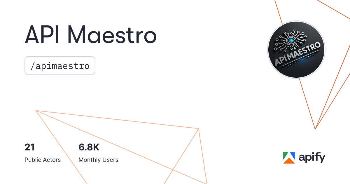API Maestro (apimaestro) · Apify