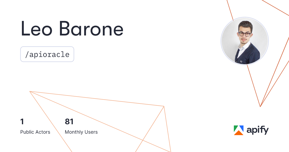 apioracle (Leo Barone) · Apify