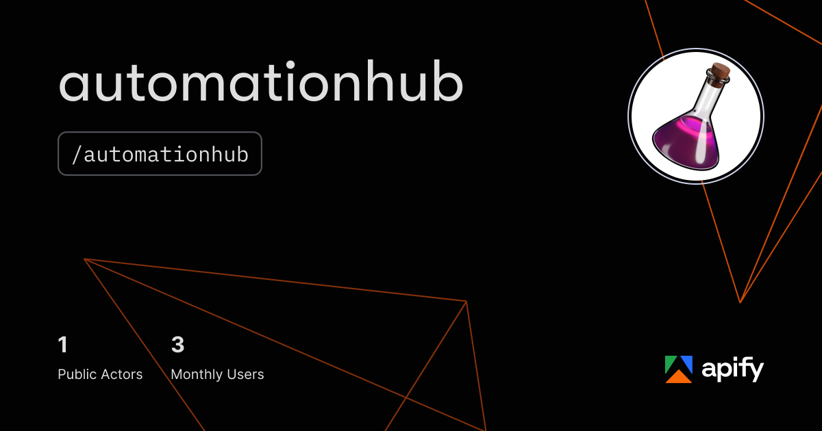 automationhub (automationhub) · Apify