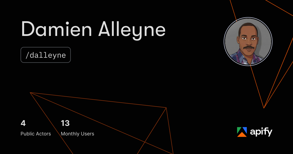 Damien Alleyne (dalleyne) · Apify