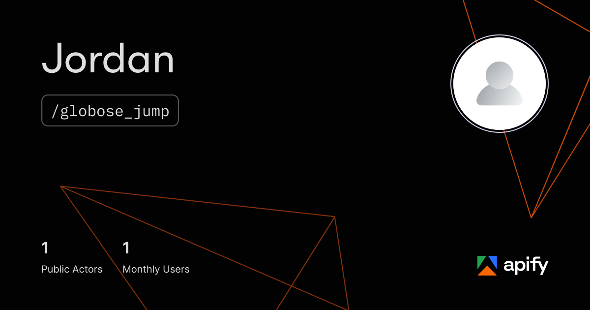 Jordan (globose_jump) · Apify