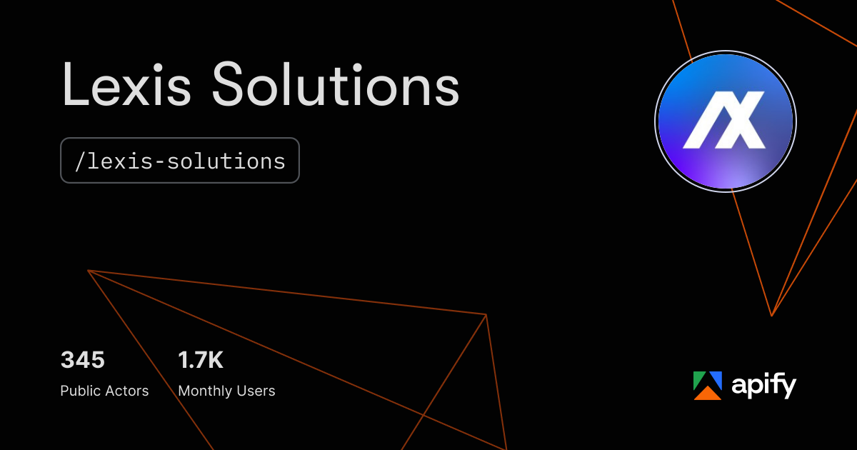 Lexis Solutions (lexis-solutions) · Apify