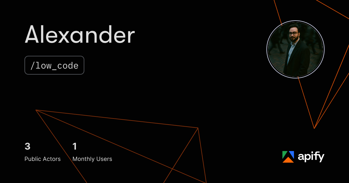 Alexander (low_code) · Apify