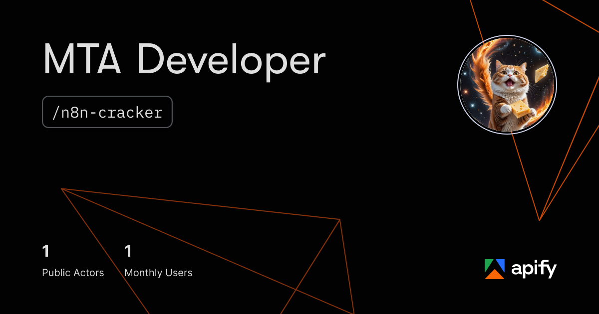MTA Developer (n8n-cracker) · Apify