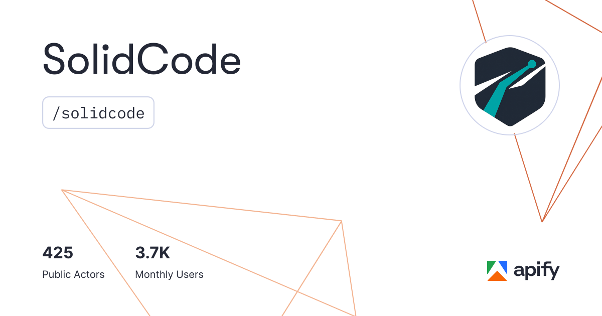 SolidCode (solidcode) · Apify