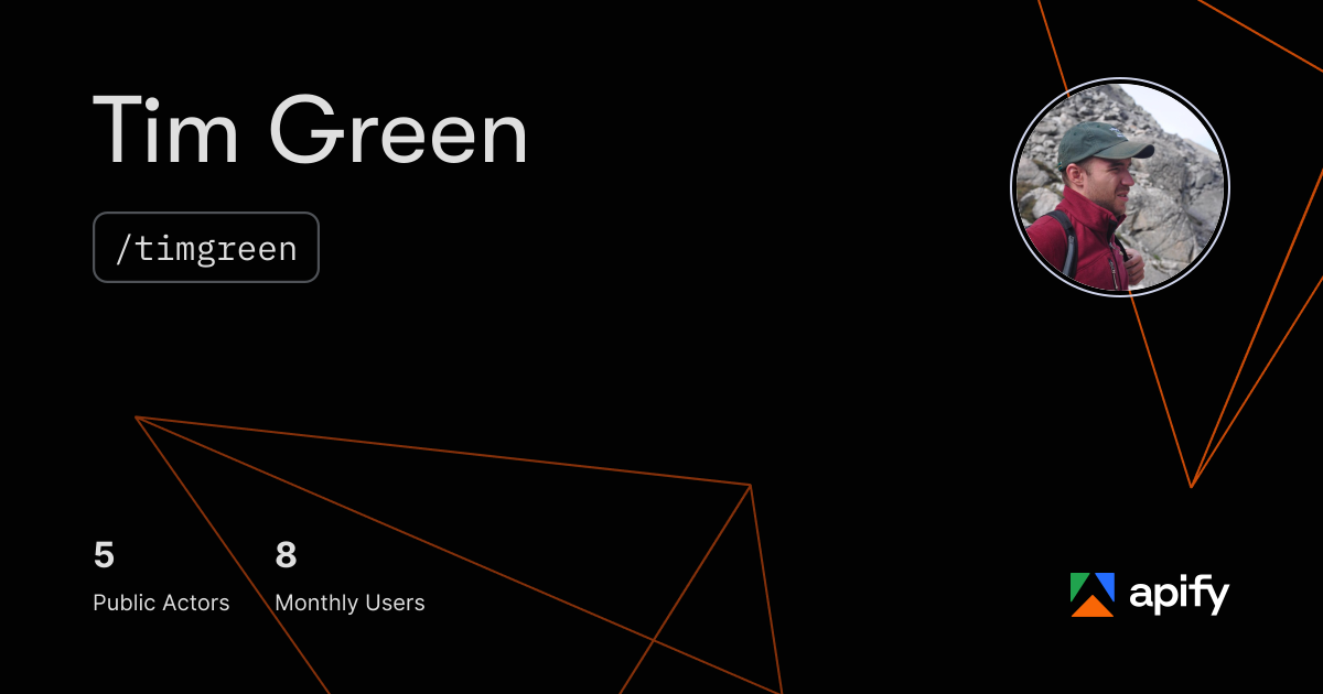Tim Green (timgreen) · Apify