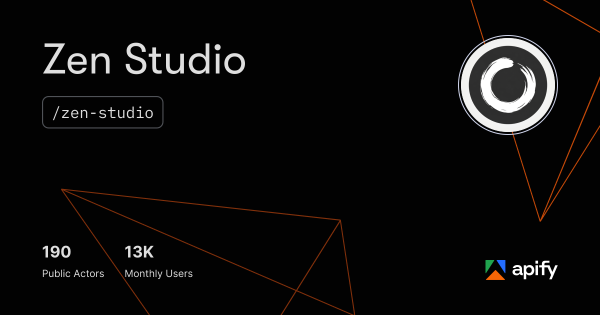 Zen Studio (zen-studio) · Apify