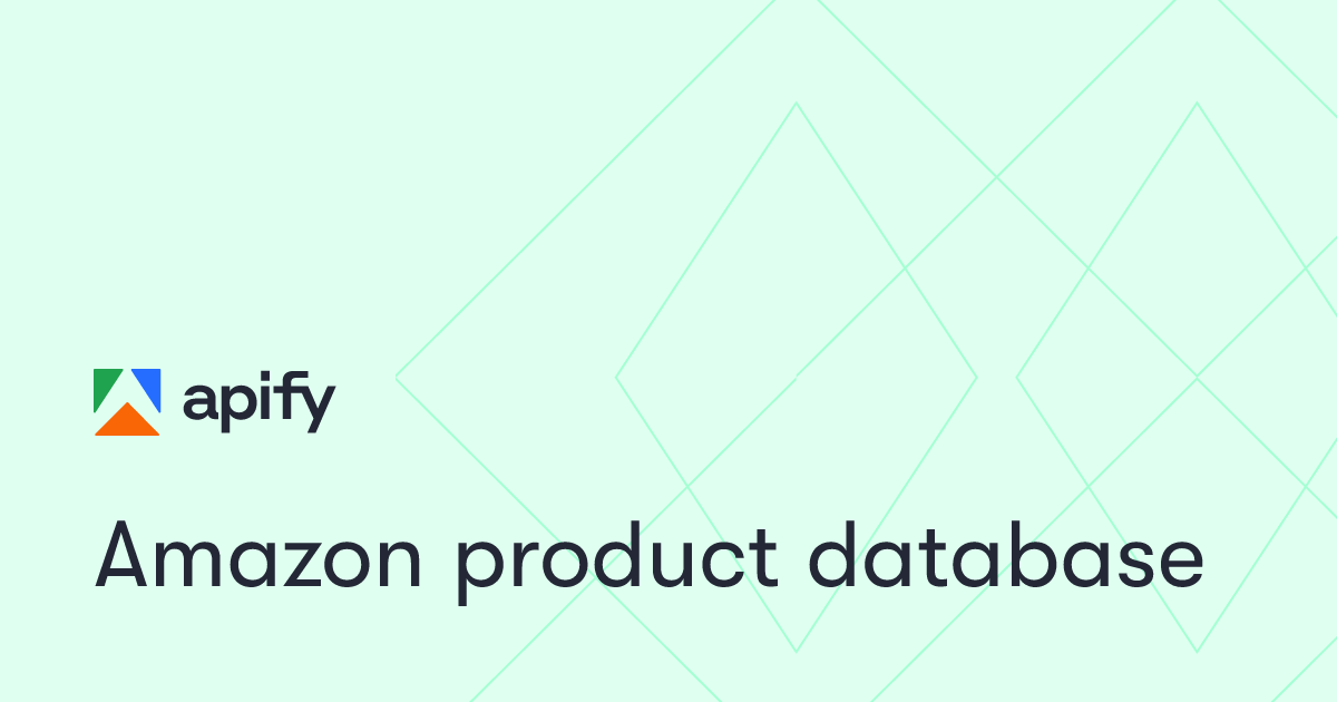 Amazon product database · Apify