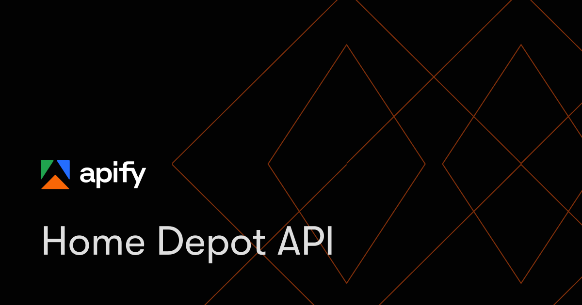 Home Depot API · Apify