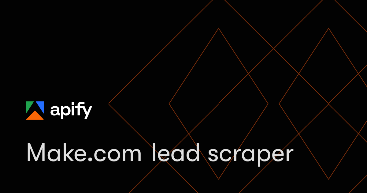 Make.com lead scraper · Apify