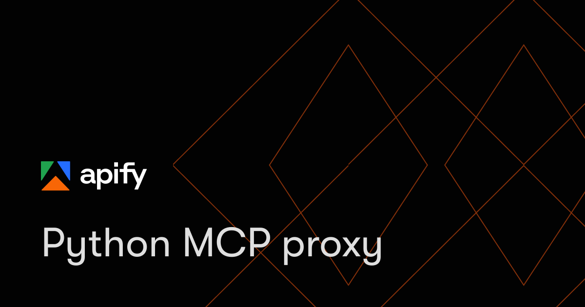 Python MCP proxy · Template · Apify