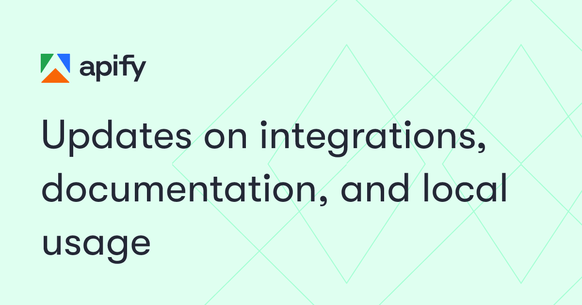 Updates on integrations, documentation, and local usage · Change log ...