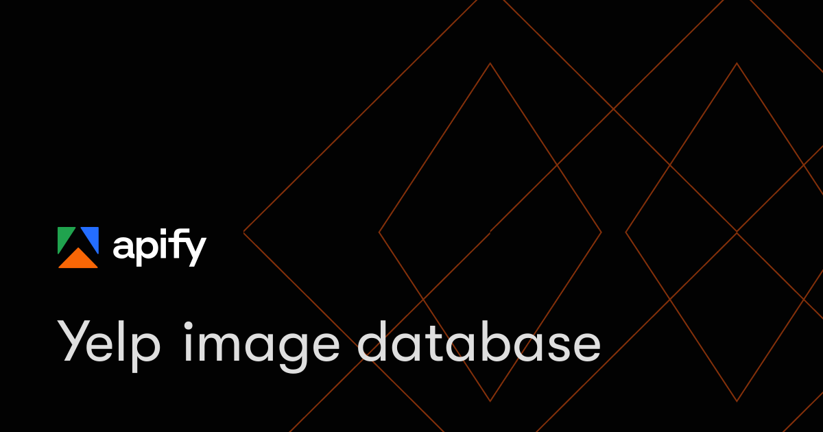 Yelp image database · Apify