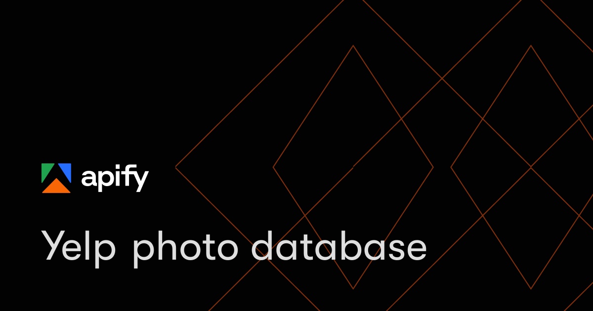 Yelp photo database · Apify