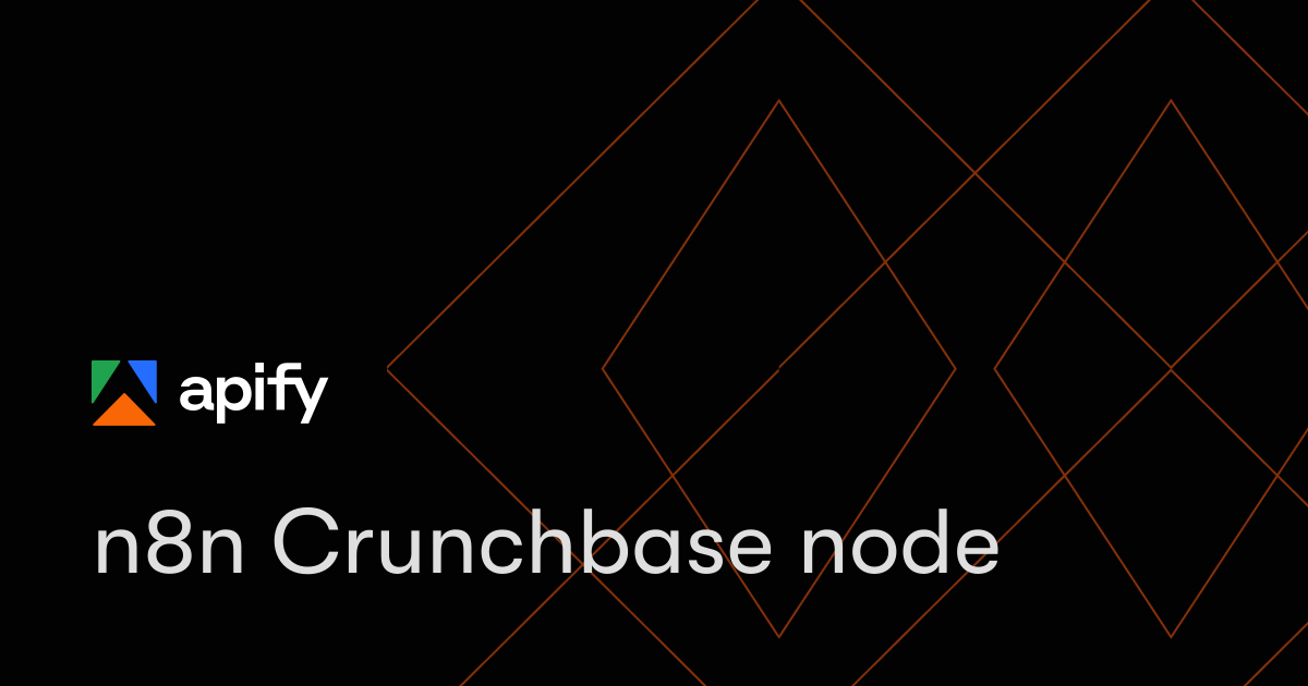 n8n Crunchbase node · Apify