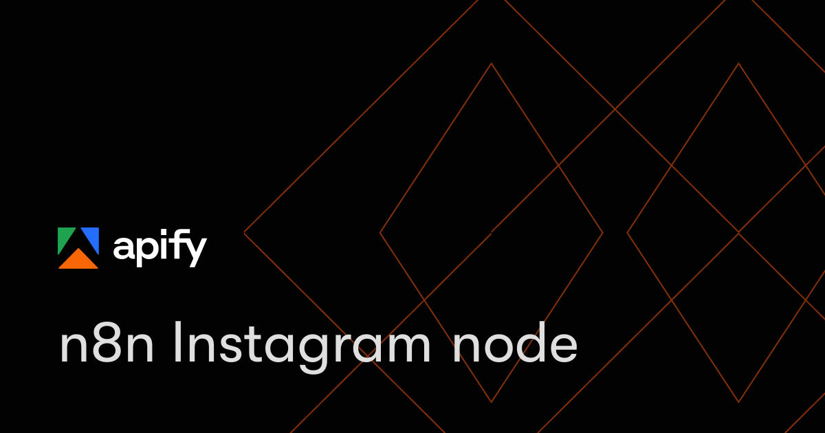 n8n Instagram node · Apify