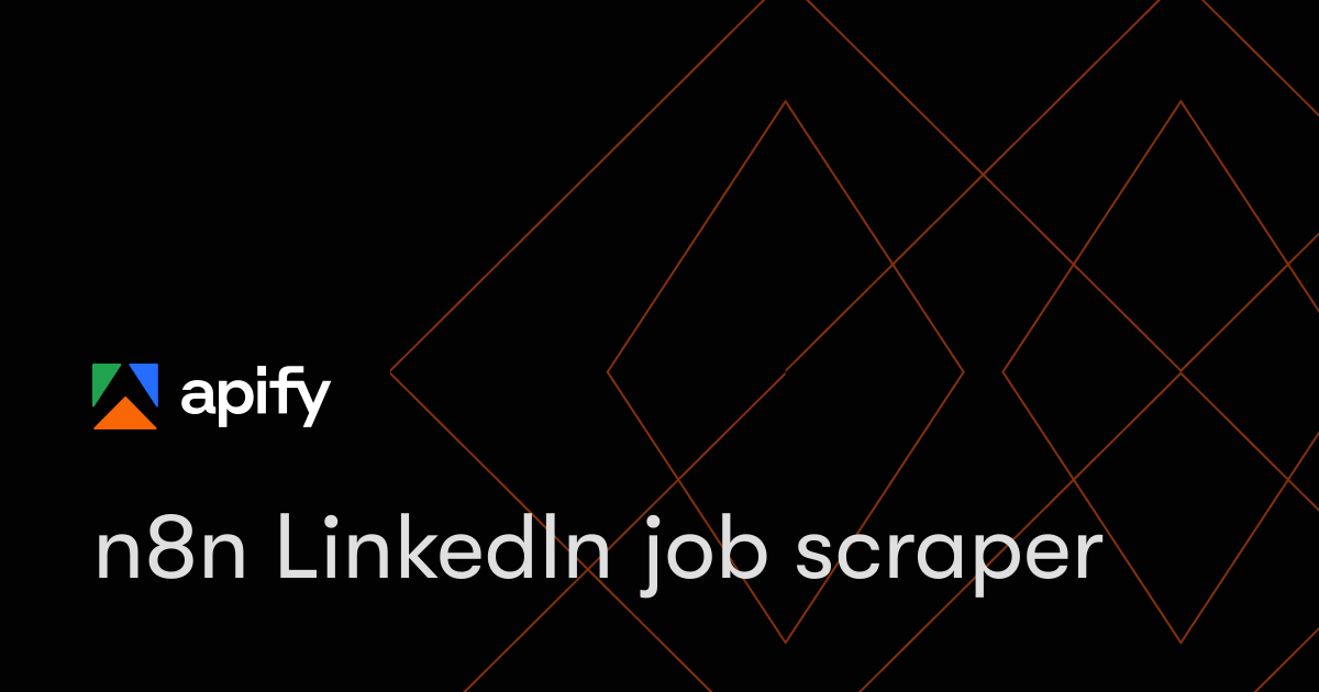n8n LinkedIn job scraper · Apify