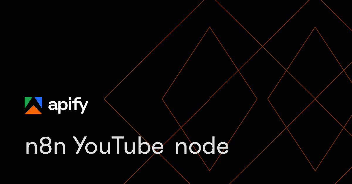 n8n YouTube node · Apify