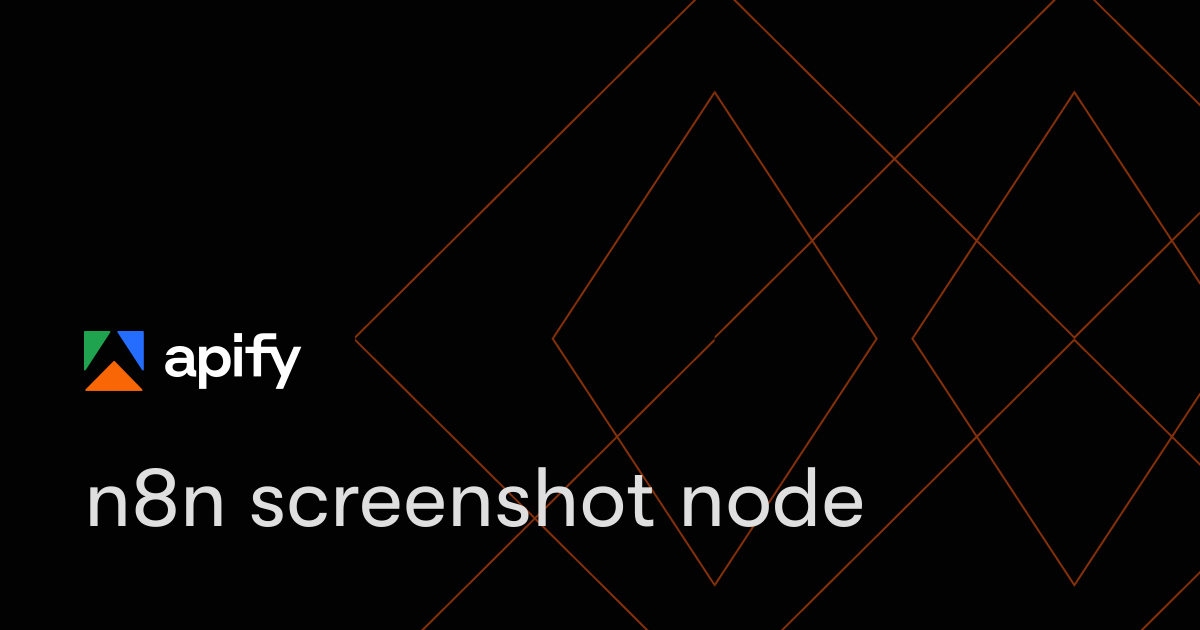 n8n screenshot node · Apify