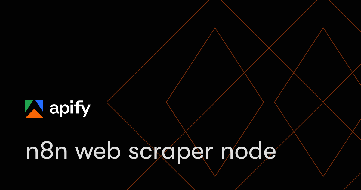 n8n web scraper node · Apify